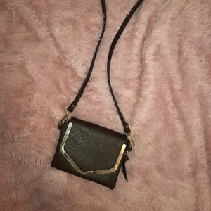dark brown cross body bag